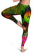 Tahiti Polynesian Personalised Women's Leggings - Hibiscus and Banana Leaves - Polynesian Pride