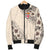 Fiji Men's Bomber Jacket - The Beige Hibiscus - Polynesian Pride