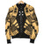 Gambier Islands Men Bomber Jackets - Polynesian Tattoo Gold - Polynesian Pride