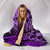 Hawaii Turtle Polynesian Purple Hooded Blanket - Polynesian Pride