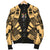 Fiji Men Bomber Jackets - Polynesian Tattoo Gold - Polynesian Pride