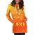 Sun In Leo Zodiac Women Hoodie Dress Polynesian Tattoo Simple - Orange - Polynesian Pride