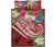 Fiji Polynesian Quilt Bed Set - Summer Plumeria (Red) - Polynesian Pride