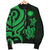 Nauru Men's Bomber Jacket - Green Tentacle Turtle - Polynesian Pride