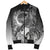 Custom Personalised Yap Men's Bomber Jacket - Humpback Whale with Tropical Flowers (White) - Polynesian Pride