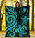 Yap Micronesian Premium Blanket - Turquoise Tentacle Turtle - Polynesian Pride