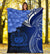 Samoa Custom Personalised Premium Blanket - Samoa Seal Wave Style (Blue) - Polynesian Pride