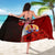 Tahiti Polynesian Sarong - Coat Of Arm With Hibiscus - Polynesian Pride