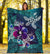 Hawaii Premium Blanket - Hawaii Turtle Flowers And Palms Retro - Polynesian Pride