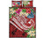 Papua New Guinea Polynesian Quilt Bed Set - Summer Plumeria (Red) - Polynesian Pride