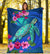 Hawaii Honu Aumakua Sea Hibiscus Premium Blanket - Nin Style - Polynesian Pride