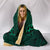 Hawaii Hibiscus Hooded Blanket - Harold Turtle - Pastel Green - Polynesian Pride