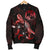 Tonga Polynesian Men's Bomber Jacket - Turtle With Blooming Hibiscus Red - Polynesian Pride