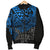 Guam Polynesian Bomber Jacket (Men) - Blue Turtle Flowing - Polynesian Pride