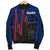 Samoa Men's Bomber Jacket - Samoa Seal With Polynesian Patterns In Heartbeat Style (Blue) - Polynesian Pride