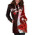 Chuuk Micronesia Custom Personalised Hoodie Dress - Coat Of Arm With Hibiscus - Polynesian Pride