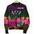 Kosrae Men's Bomber Jacket - Summer Hibiscus - Polynesian Pride