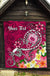 Samoa Custom Personalised Premium Quilt - Turtle Plumeria (Pink) - Polynesian Pride