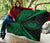 Hawaii Coat Of Arms Polynesian Black And Green Premium Quilt - Circle Style - Polynesian Pride