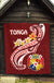 Tonga Premium Quilt - Tonga Coat Of Arms With Polynesian Patterns - Polynesian Pride