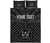 Fiji Personalised Quilt Bed Set - Fiji Seal With Polynesian Tattoo Style ( Black) - Polynesian Pride