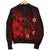 Polynesian Hawaii Kanaka Maoli Men's Bomber Jacket - Humpback Whale with Hibiscus (Red) - Polynesian Pride