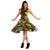 Hawaii Seamless Tropical Flower Plant And Leaf Pattern Midi Dress - Polynesian Pride