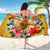 Hawaii Turtle Hibiscus Wreath Polynesian Sarong - Crown Style - AH - Polynesian Pride