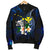 Polynesian Hawaii Men's Bomber Jacket - Turtle With Plumeria Flowers - Polynesian Pride