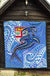 Fiji Premium Quilt - Blue Shark Polynesian Tattoo - Polynesian Pride