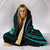 Hawaii Turtle Hooded Blanket - Turquoise - Frida Style - Polynesian Pride