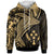 Kosrae Hoodie Humpback Whale & Coat of Arms Gold Unisex Gold - Polynesian Pride