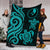 Yap Micronesian Premium Blanket - Turquoise Tentacle Turtle - Polynesian Pride