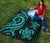 Tonga Polynesian Premium Quilt - Turquoise Tentacle Turtle - Polynesian Pride