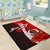 Vanuatu Polynesian Custom Personalised Area Rug - Coat Of Arm With Hibiscus - Polynesian Pride