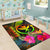 Polynesian Hawaii Kanaka Maoli Polynesian Area Rug - Hibiscus and Banana Leaves - Polynesian Pride