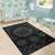 Hawaii Map Honu Hibiscus Polynesian Area Rug Gray AH - Polynesian Pride