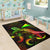 Tokelau Polynesian Area Rugs - Turtle With Blooming Hibiscus Reggae - Polynesian Pride