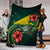 Tokelau Polynesian Premium Blanket - Green Turtle Hibiscus - Polynesian Pride