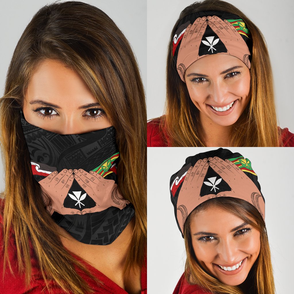 Mauna Kea Sign Bandana 3 - Pack - Black - AH One Size Black - Polynesian Pride