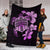 Hawaiian Kanaka Hibiscus Plumeria Mix Polynesian Turtle Premium Blanket Pink AH - Polynesian Pride