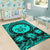 Hawaii Map Honu Hibiscus Polynesian Area Rug AH - Polynesian Pride