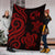 Tonga Polynesian Premium Blanket - Red Tentacle Turtle - Polynesian Pride