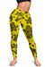 Polynesian Turtle Palm And Sea Pebbles Yellow Hawaii Women's Legging AH - Polynesian Pride