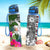 Kosrae Custom Personalised Hydro Tracking Bottle White - Turtle Plumeria Banana Leaf - Polynesian Pride