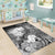 Tahiti Area Rug - Humpback Whale with Tropical Flowers (White) - Polynesian Pride