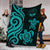 Marshall Islands Premium Blanket - Tentacle Turtle Turquoise - Polynesian Pride