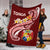 Tonga Premium Blanket - Tonga Coat Of Arms With Polynesian Patterns - Polynesian Pride