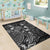 New Caledonia Area Rugs Turtle Hibiscus Black - Polynesian Pride