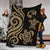 Tonga Polynesian Premium Blanket - Gold Tentacle Turtle - Polynesian Pride